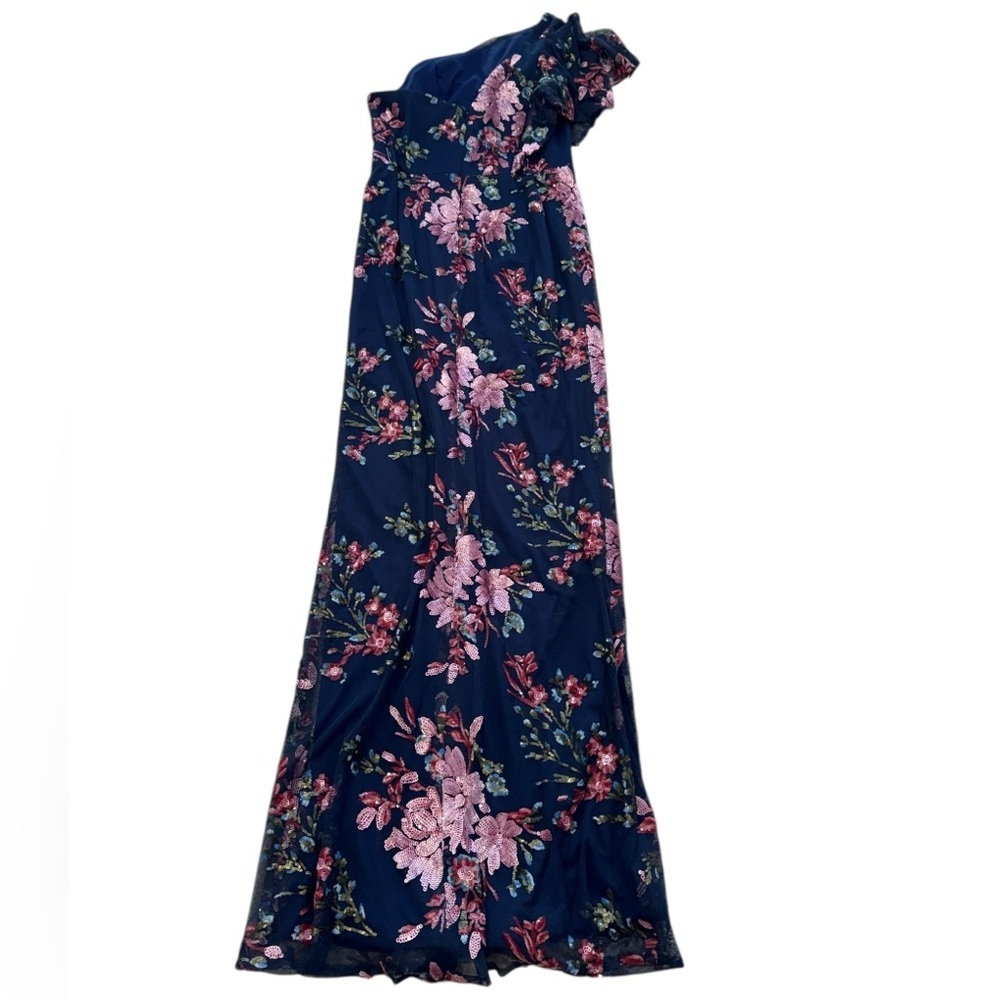 MARCHESA**Floral Embellished Brescia One-Shoulder 
Evening Gown Dress**US 6 $485 - Picture 5 of 6